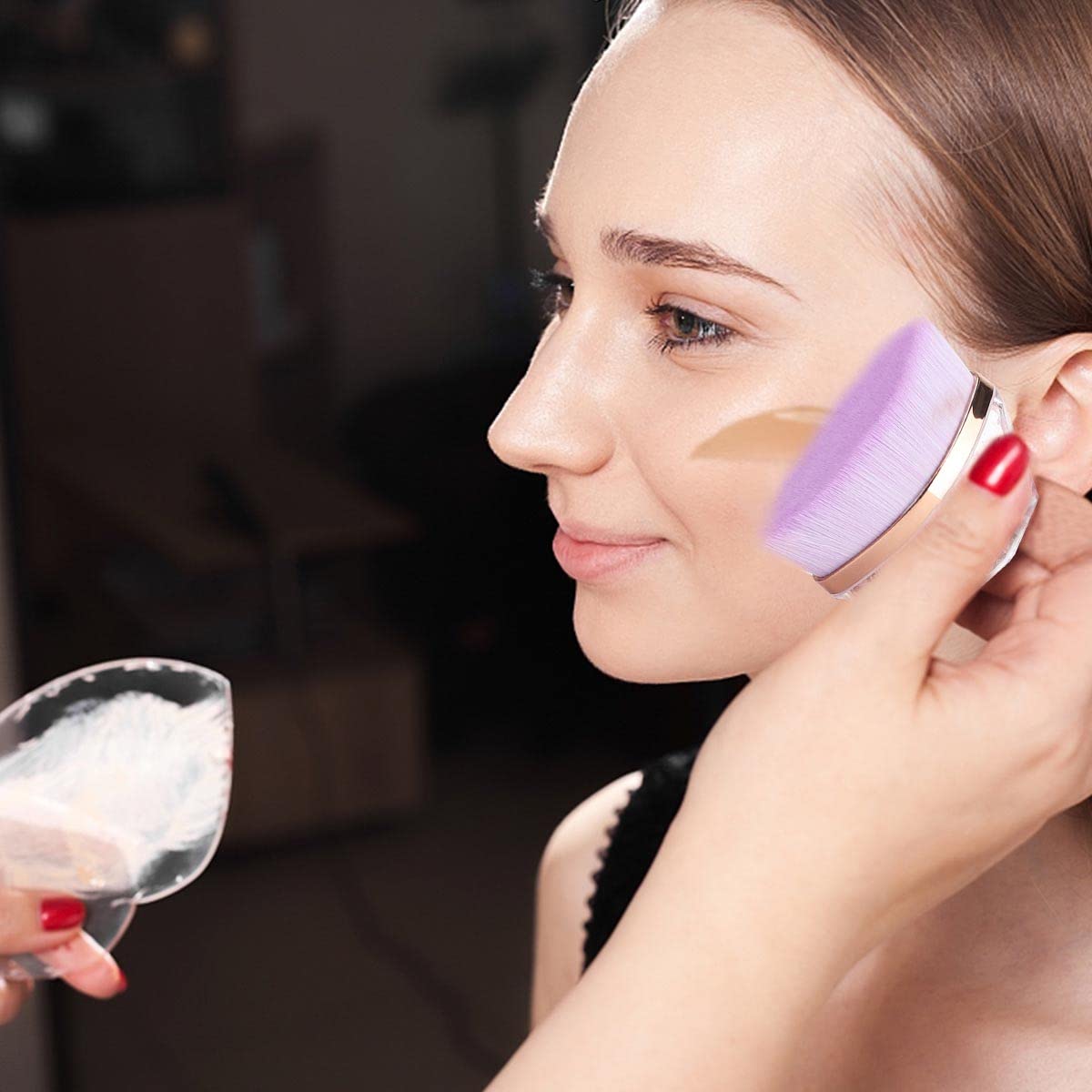 MAYCREATE Foundation Brush for Makeup Brush Flat Top Face Blush Brush High Density Soft Powder Brush for Blending Liquid, Cream, Powder Foundation with Storage Case MAYCREATE Foundation Brush for Makeup Brush Flat Top Face Blush Brush High Density Soft Powder Brush for Blending Liquid, Cream, Powder Foundation with Storage Case